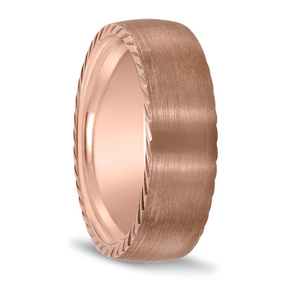 Novell Flat Spiral Cut Edge Wedding Ring  - main view thumbnail