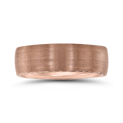 Novell Flat Spiral Cut Edge Wedding Ring  - view 2 thumbnail