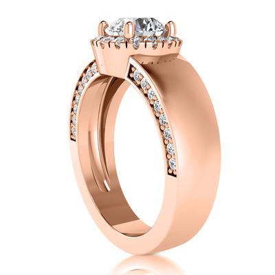 Halo Round Cut  Diamond Engagement Ring (0.50ct) thumbnail 6