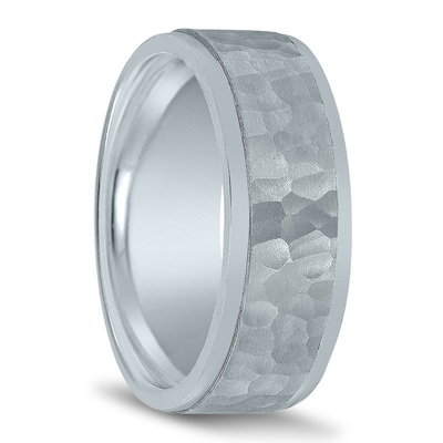 Novell Step Edge Hammer Wedding Ring - main view thumbnail