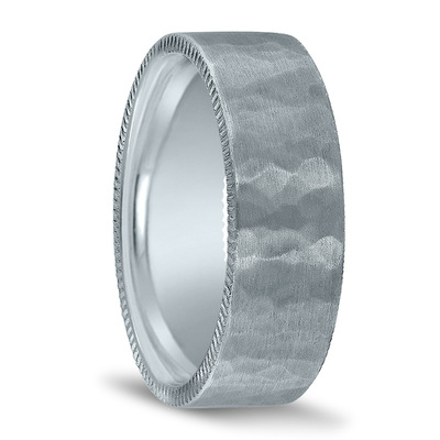 Novell Coin Edge Hammer Wedding Ring - main view thumbnail