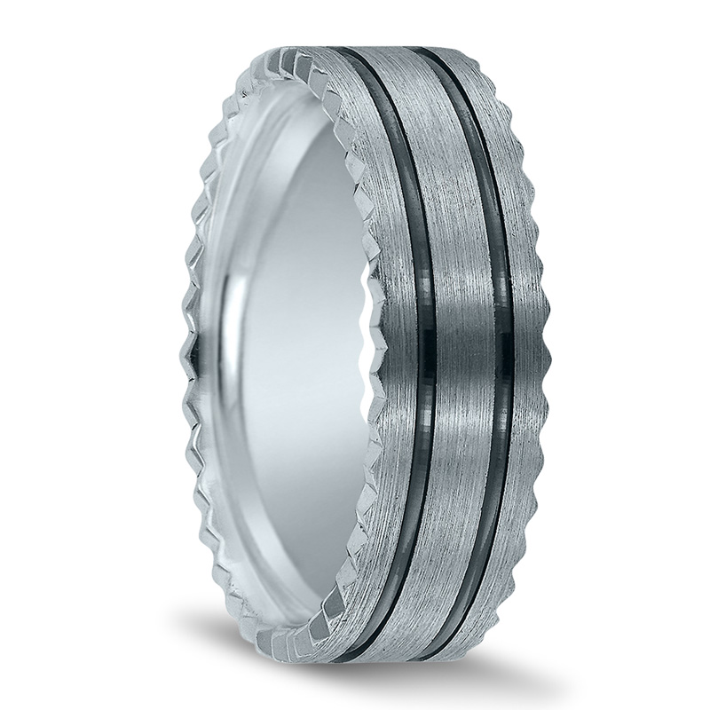 Novell Rugged Edge Wedding Ring - main view