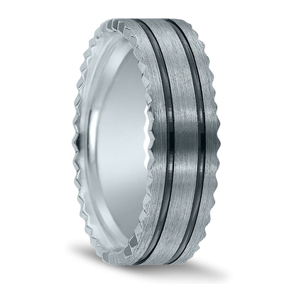 Novell Rugged Edge Wedding Ring - main view thumbnail