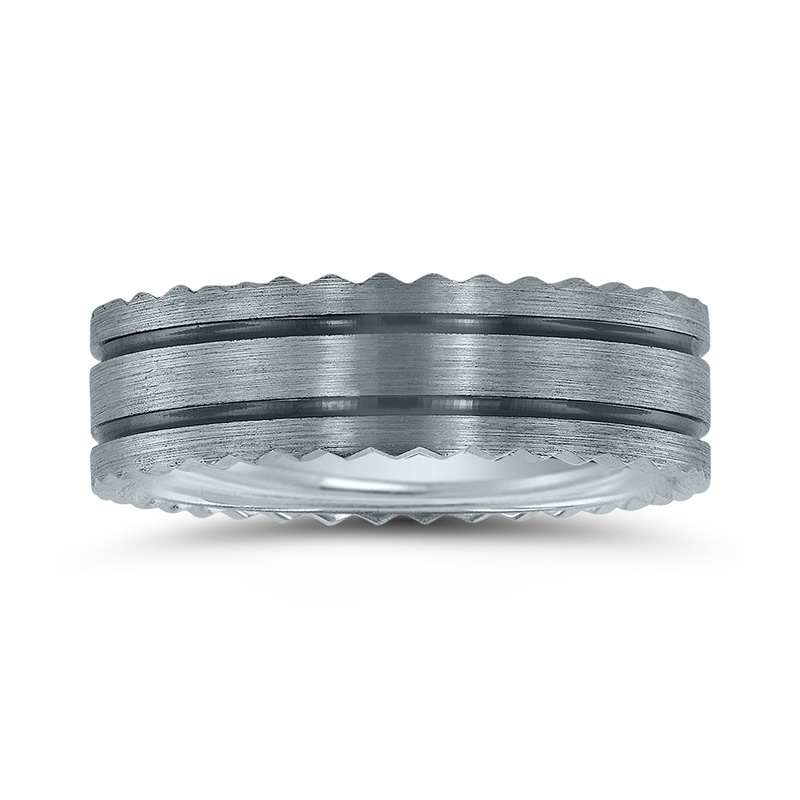 Novell Rugged Edge Wedding Ring - view 2