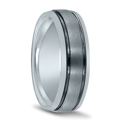 Novell Bevel Edge Classic Wedding Ring - main view thumbnail