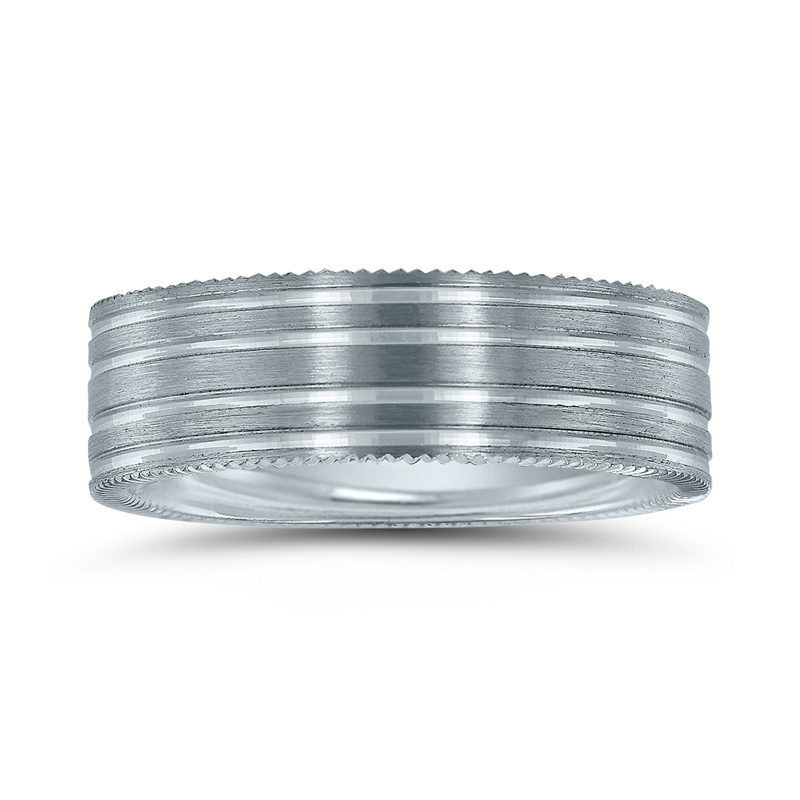 Novell Classic Incised Wedding Ring - view 2