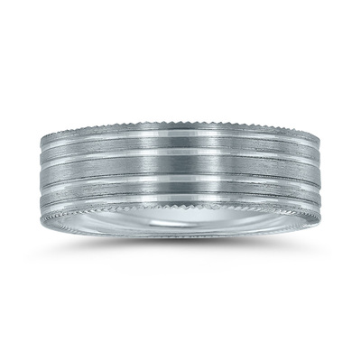 Novell Classic Incised Wedding Ring - view 2 thumbnail