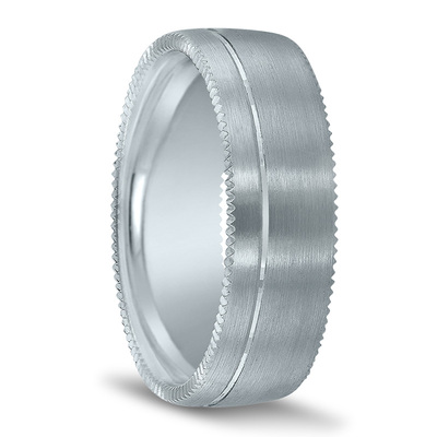 Novell Off-Center Cut Wedding Band  - main view thumbnail