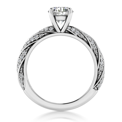 Modern Shared Prong Diamond Engagement Ring 0.34ct thumbnail 7