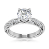 Modern Shared Prong Diamond Engagement Ring 0.34ct