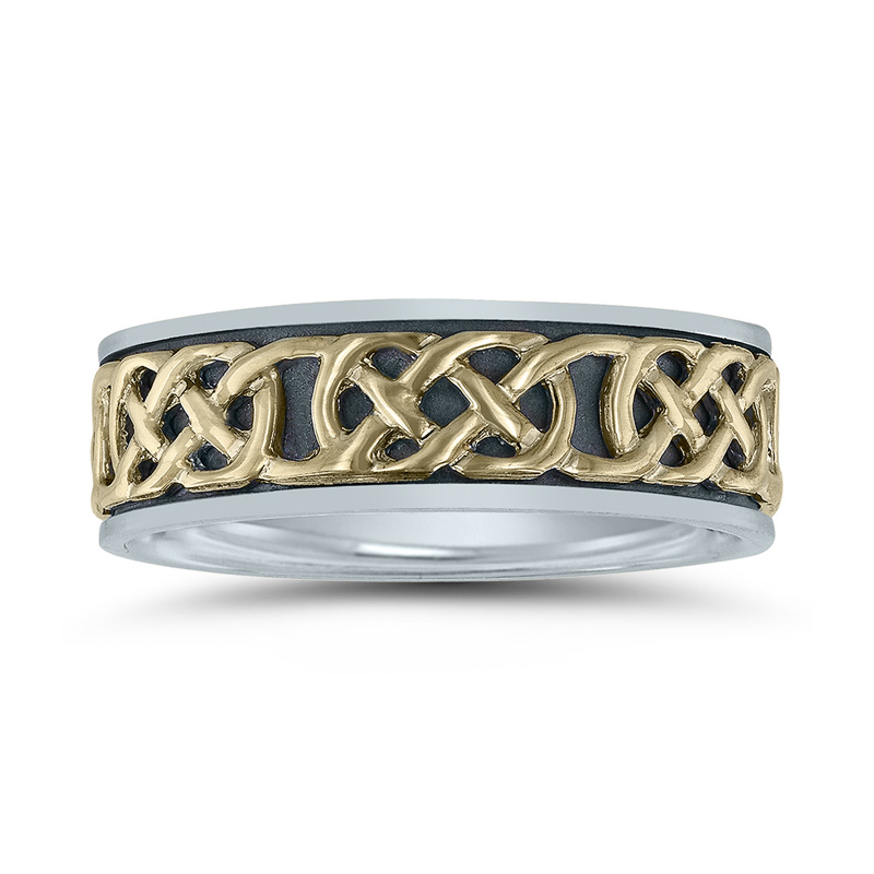 Novell Celtic Knot Wedding Band - view 2
