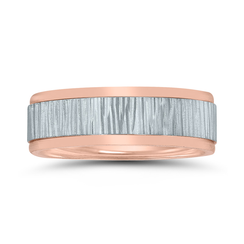 Novell Rugged Center Wedding Ring - view 2