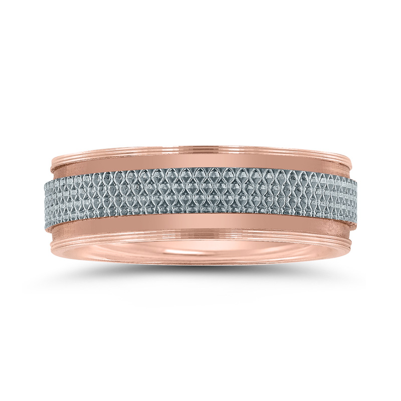 Novell Modern Incised Edge Wedding Band - view 2