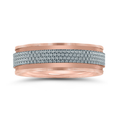 Novell Modern Incised Edge Wedding Band - view 2 thumbnail