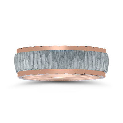 Novell Rough Cut Wedding Band - view 2 thumbnail