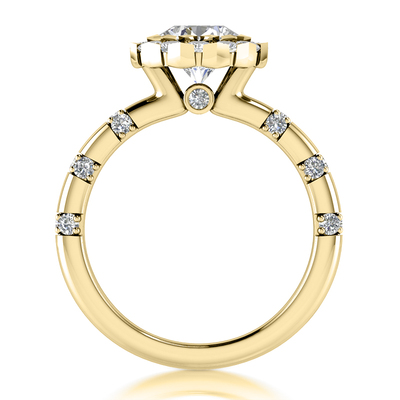 Wrap Set Halo Center Diamond Engagement Ring (0.75ct) thumbnail 6