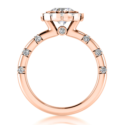 Wrap Set Halo Center Diamond Engagement Ring (2ct) thumbnail 9