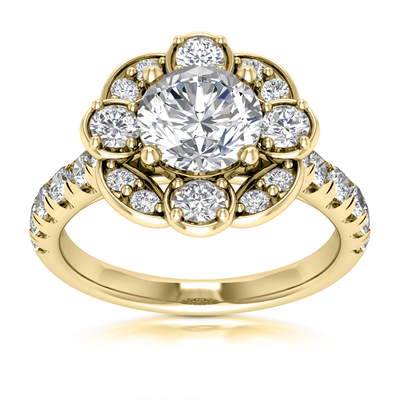 Diamond Accent Engagement Rings, Engagement Rings with Side Stones ...
