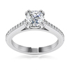 Double Prong Head Cathedral Style Diamond Engagement Ring (5x5mm)