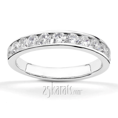Channel Set Diamond Anniversary Band(0.91 ct. t.w) thumbnail 1