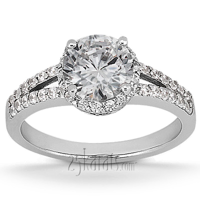Prong Set Fancy Diamond Engagement Ring (0.54 ct.tw.) 