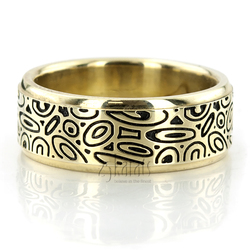 Marbling Pattern Designer Wedding Band