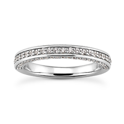 Shared Prong Set Diamond Wedding Ring