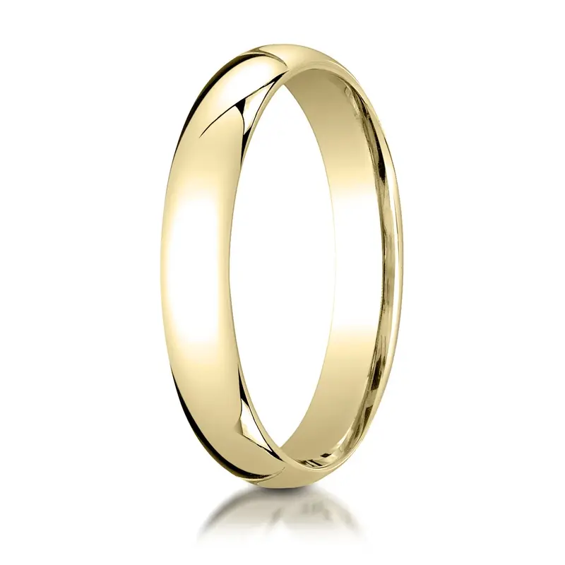 10K yellow gold 4mm. high polish Plain-Dome-Comfort-Fit-Wedding-Band - alternate view 8