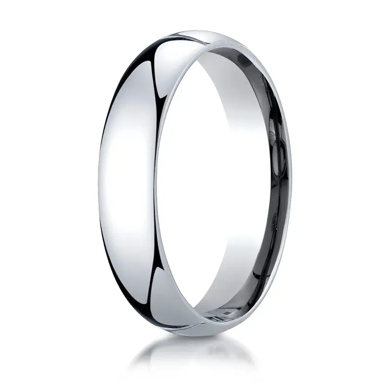 10K white gold 5mm. high polish Plain-Dome-Comfort-Fit-Wedding-Band - alternate view 10