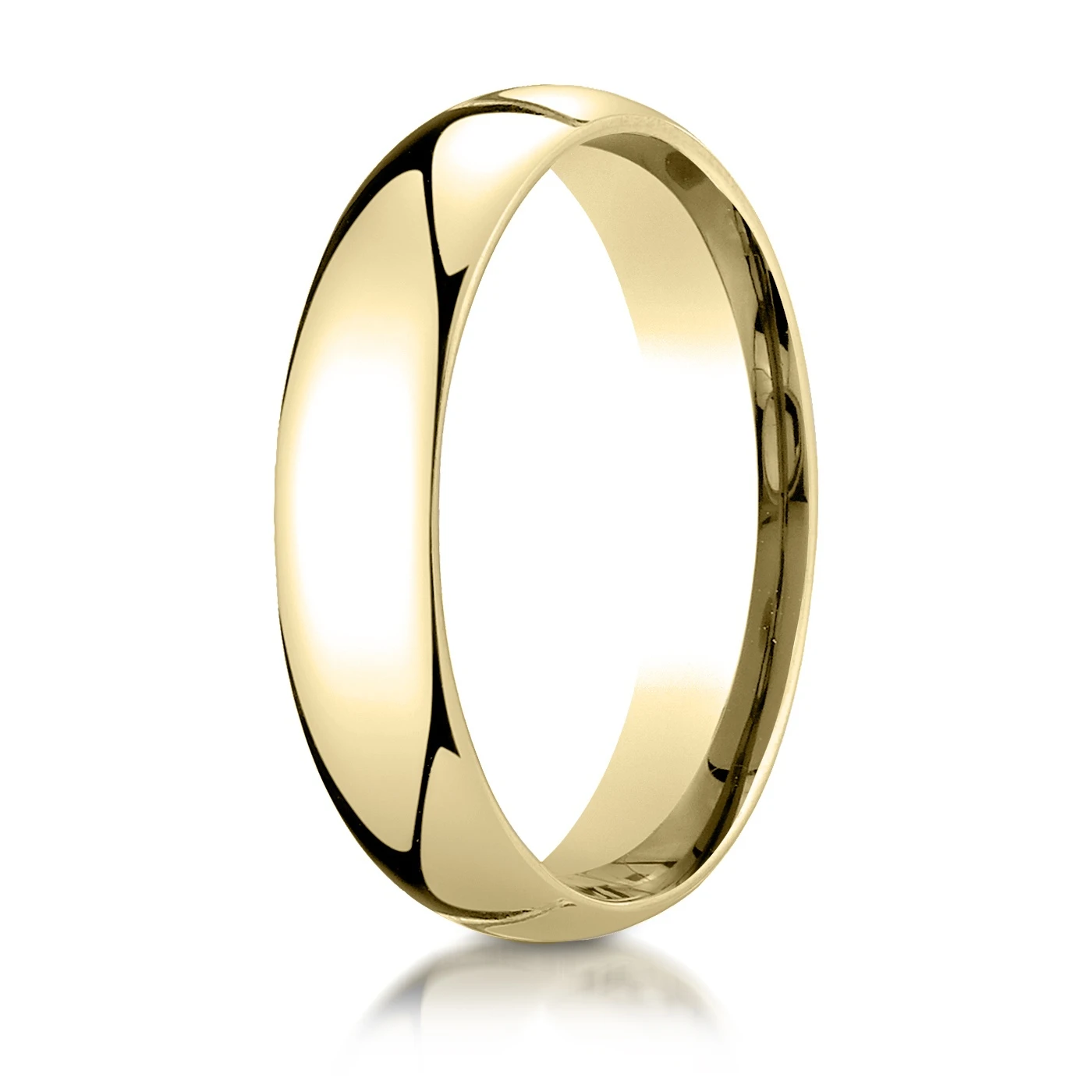 Classic Gold High Polished Dome Wedding Band - view 6