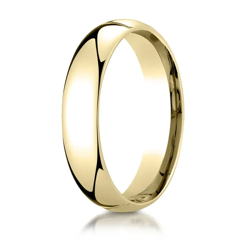 10K yellow gold 5mm. high polish Plain-Dome-Comfort-Fit-Wedding-Band - alternate view 11