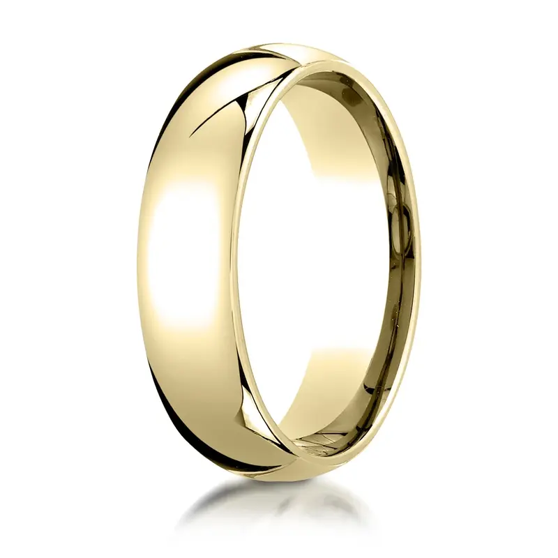 10K yellow gold 6mm. high polish Plain-Dome-Comfort-Fit-Wedding-Band - alternate view 14