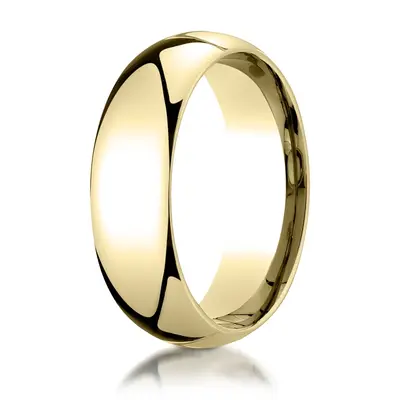 Classic Gold High Polished Dome Wedding Band - view 10 thumbnail