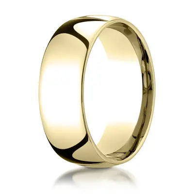 Classic Gold High Polished Dome Wedding Band - view 13 thumbnail