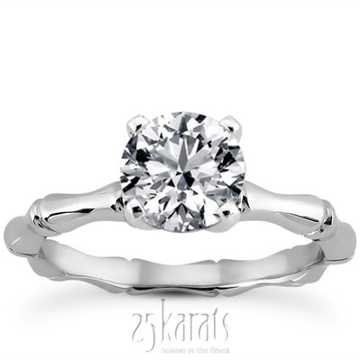 6.5 mm Moissanite Solitaire Bridal Ring