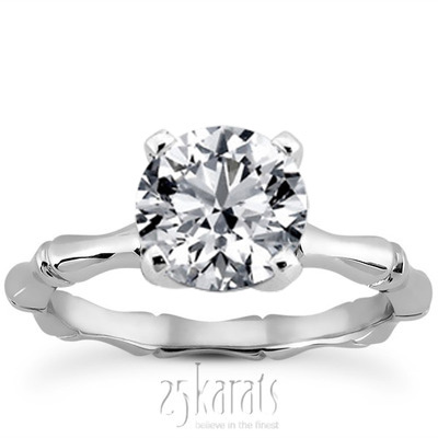 7.5 mm Moissanite Solitaire Bridal Ring