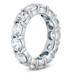 5.40 ct. Round Cut Prong Set Diamond Eternity Wedding Band thumbnail 2
