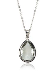 Sterling Silver Teardrop Pendant Neck