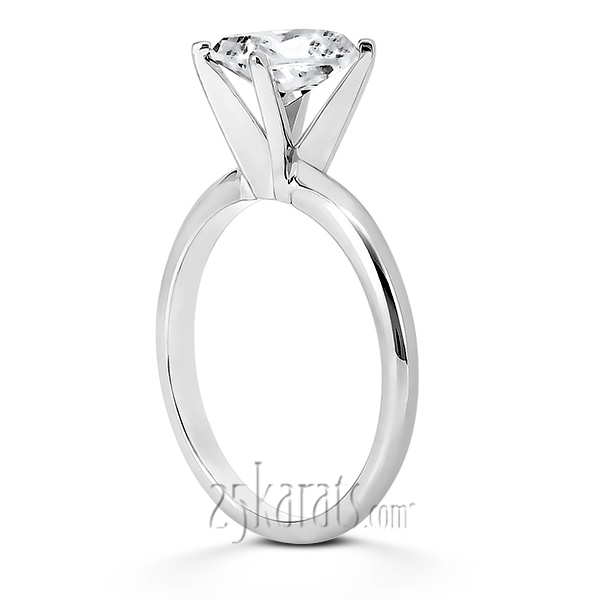14K gold 7 x 5 mm Moissanite Emerald Cut Solitaire Engagement Ring - alternate view 3