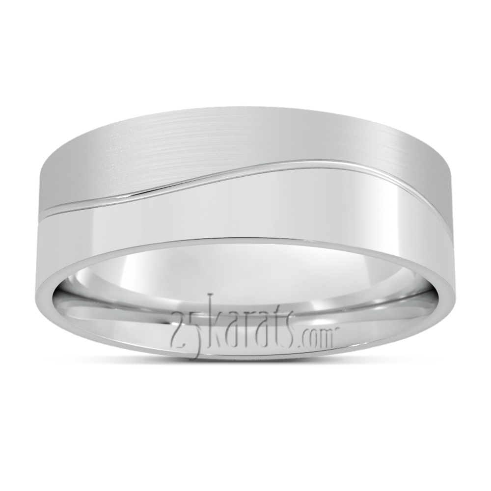 Elegant Wave Design Unique Lightweight Wedding Ring
