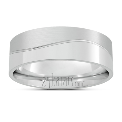 Elegant Wave Design Unique Lightweight Wedding Ring