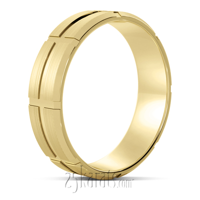 Elegant Diamond Cut Lightweight Wedding Ring