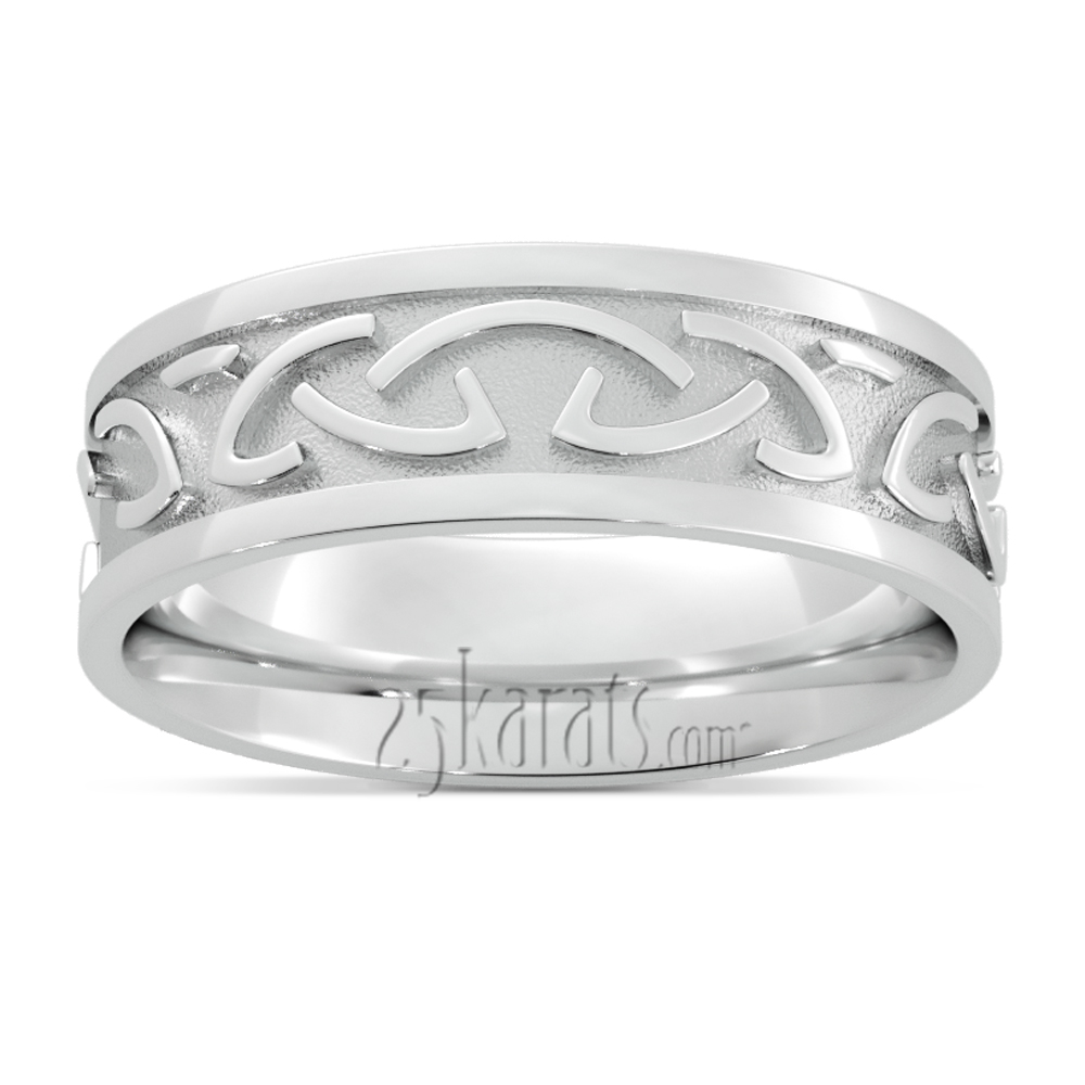Chain Motif Celtic Wedding Ring