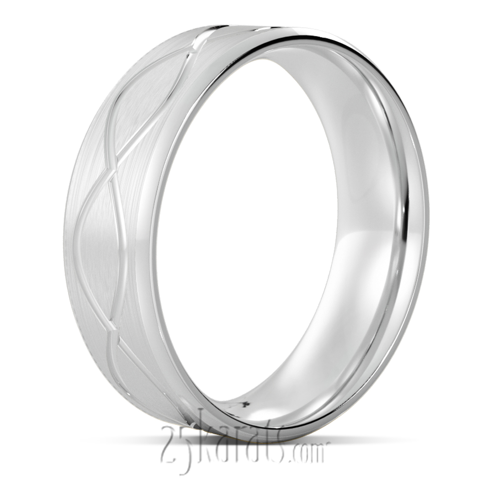 Infinity Design Fancy Carved Wedding Ring