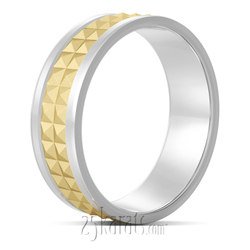 Square Design Fancy Carved Wedding Ring