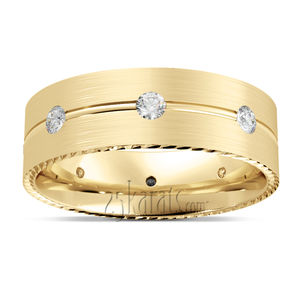 Brilliant Cut Round Stone Diamond Wedding Ring