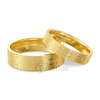 Rectangle Design Fancy Lightweight Wedding Band Set thumbnail 2