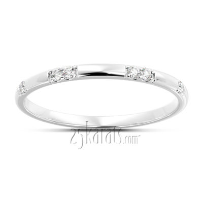 Six Round Stone Stackable Diamond Ring (14K Gold)