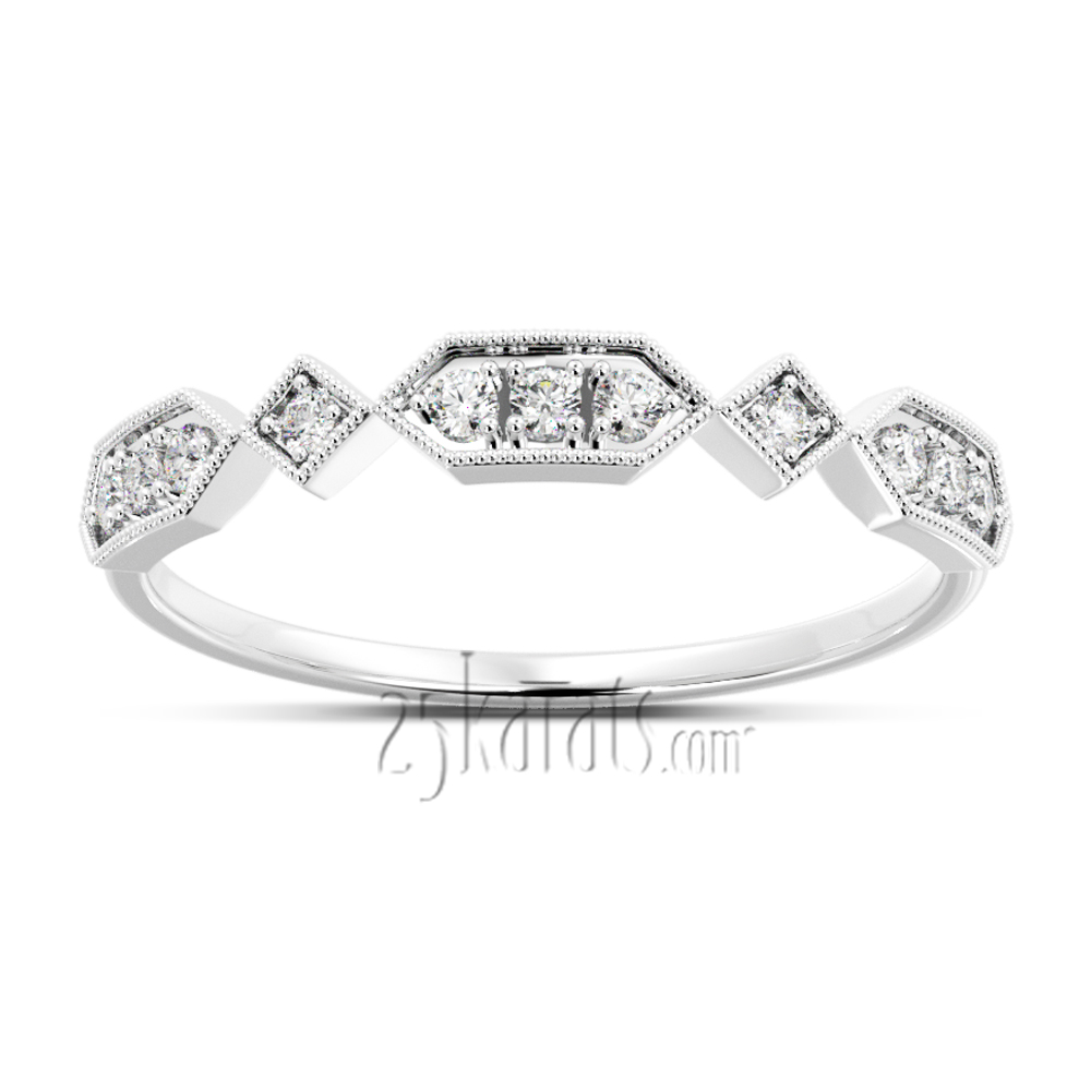 Modern Stackable Diamond Ring