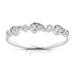 Pear Design Stackable Diamond Ring